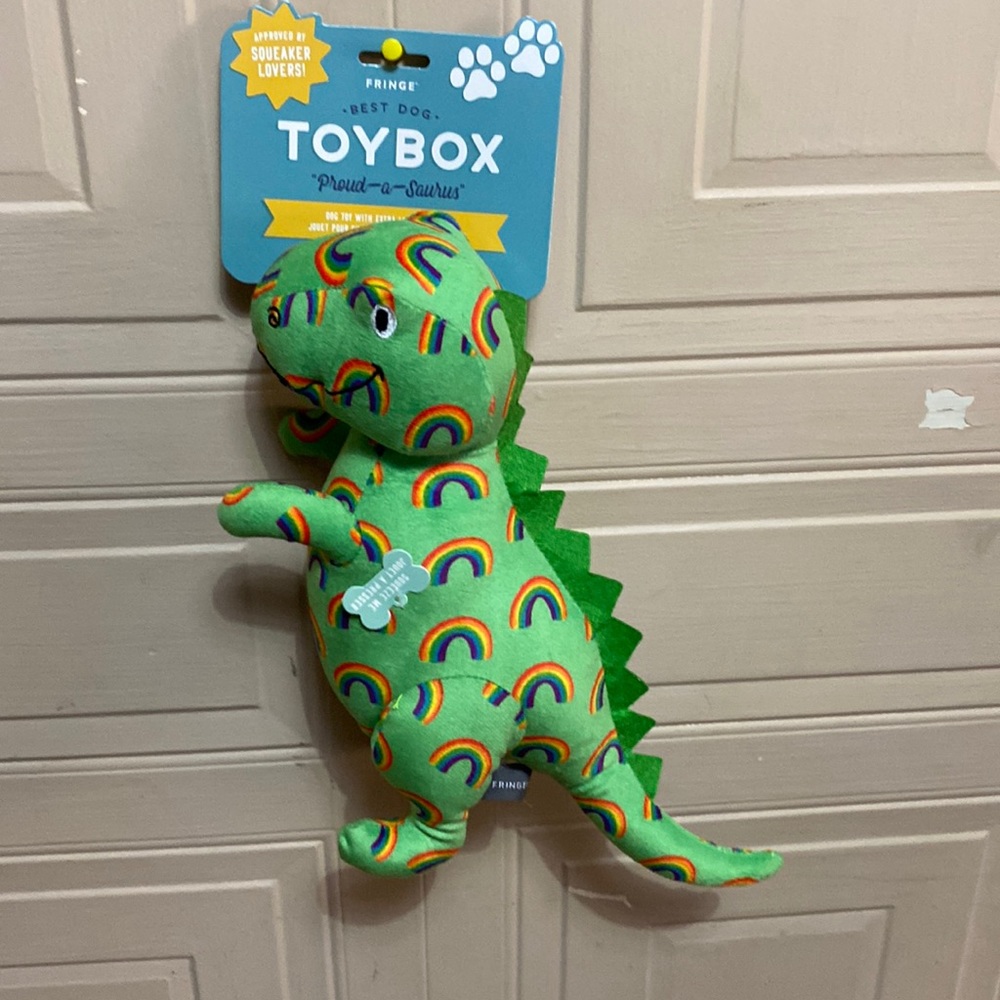 Fringe Dog Toy Dinosaur
